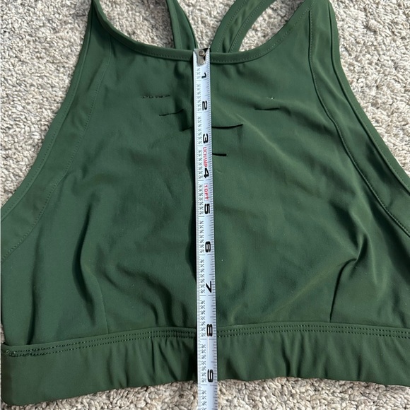 Alo Yoga Ripped Warrior Bra XS hunter green sports athletic athleisure yoga sexy - Picture 5 of 10